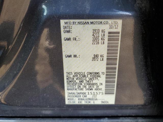 1N4AL3APXDC151575 - 2013 NISSAN ALTIMA 2.5 GRAY photo 12