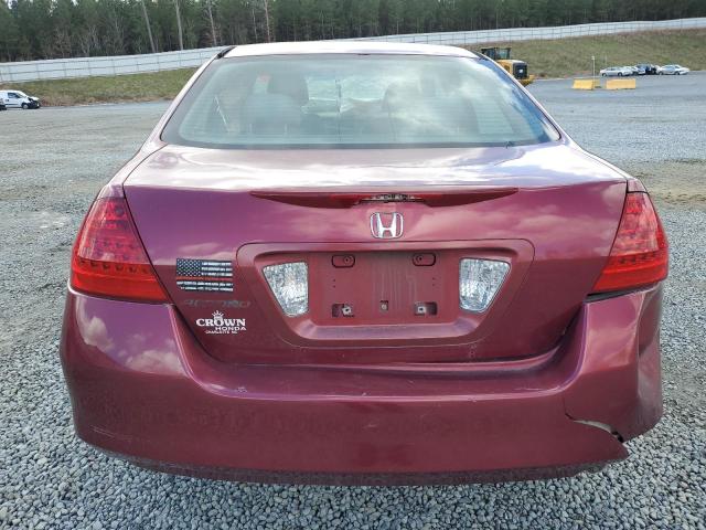 1HGCM56316A022187 - 2006 HONDA ACCORD SE BURGUNDY photo 6