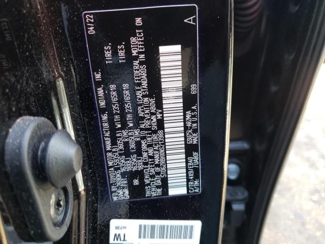 5TDGZRBHXNS213988 - 2022 TOYOTA HIGHLANDER XLE Qara foto 13