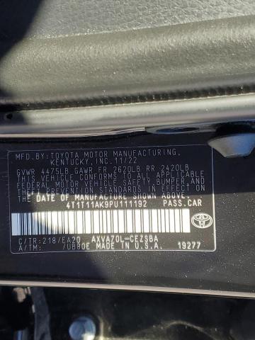 4T1T11AK9PU111192 - 2023 TOYOTA CAMRY SE NIGHT SHADE BLACK photo 13