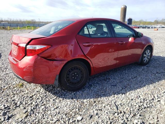 2T1BURHE4FC480284 - 2015 TOYOTA COROLLA L RED photo 3