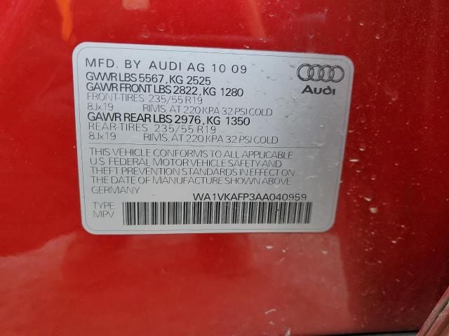 WA1VKAFP3AA040959 - 2010 AUDI Q5 PRESTIGE 红色 照片 14