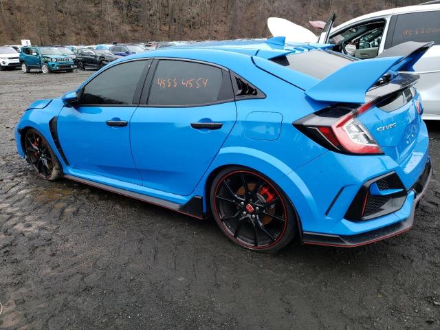 SHHFK8G75MU204997 - 2021 HONDA CIVIC TYPE-R TOURING BLUE photo 2