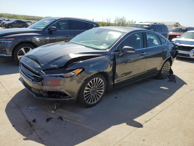 3FA6P0RU2JR274867 - 2018 FORD FUSION TITANIUM/PLATINUM HEV GRAY photo 1