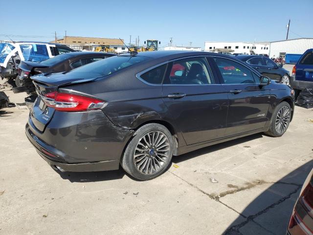 3FA6P0RU2JR274867 - 2018 FORD FUSION TITANIUM/PLATINUM HEV GRAY photo 3