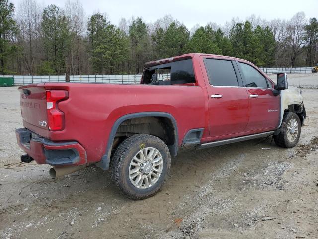 1GC4YREY8MF241191 - 2021 CHEVROLET SILVERADO K2500 HIGH COUNTRY RED photo 3