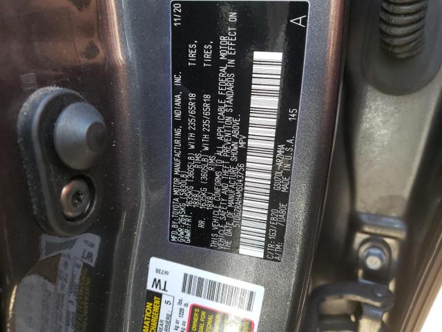 5TDGZRAH4MS043756 - 2021 TOYOTA HIGHLANDER XLE GRAY photo 13