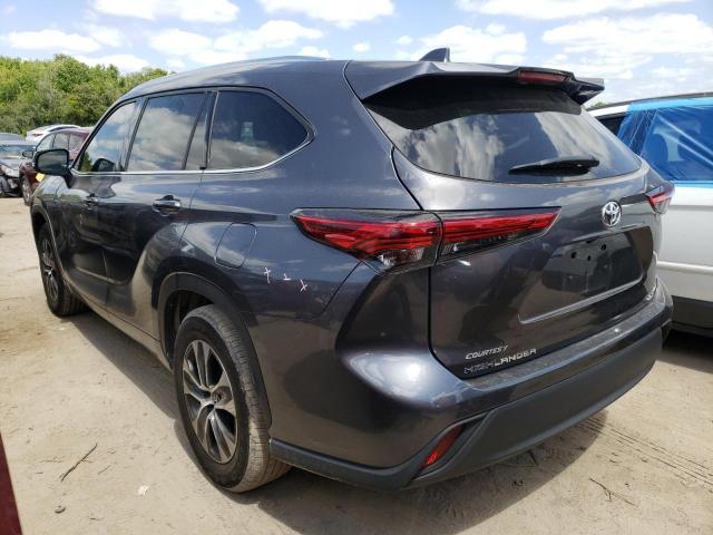 5TDGZRAH4MS043756 - 2021 TOYOTA HIGHLANDER XLE GRAY photo 2