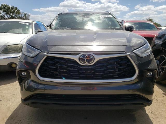 5TDGZRAH4MS043756 - 2021 TOYOTA HIGHLANDER XLE GRAY photo 5