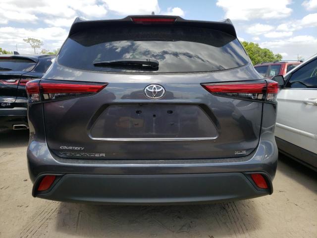 5TDGZRAH4MS043756 - 2021 TOYOTA HIGHLANDER XLE GRAY photo 6