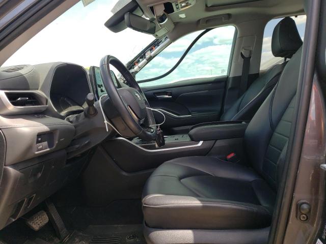 5TDGZRAH4MS043756 - 2021 TOYOTA HIGHLANDER XLE GRAY photo 7