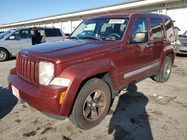 1J8GP28KX8W202454 - 2008 JEEP LIBERTY SPORT BURGUNDY photo 1