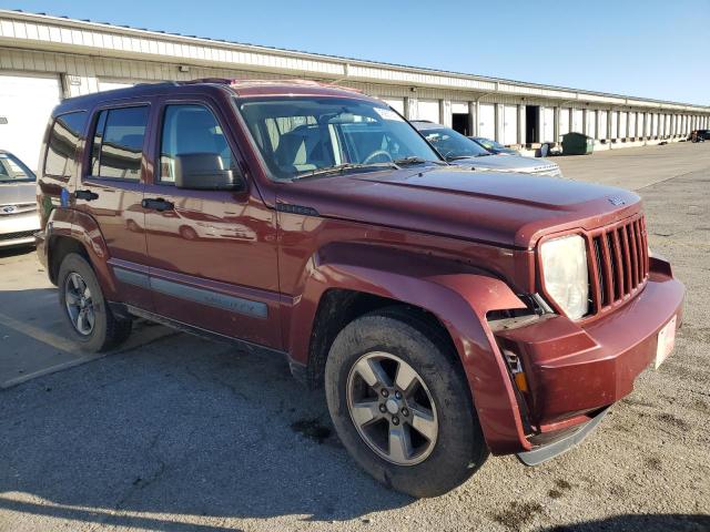 1J8GP28KX8W202454 - 2008 JEEP LIBERTY SPORT BURGUNDY photo 4