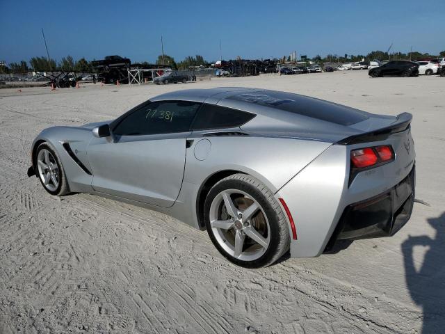 1G1YB2D74E5125800 - 2014 CHEVROLET CORVETTE STINGRAY 1LT SILVER photo 2