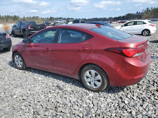 5NPDH4AE4GH770422 - 2016 HYUNDAI ELANTRA SE MAROON photo 2