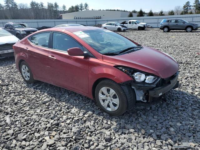 5NPDH4AE4GH770422 - 2016 HYUNDAI ELANTRA SE MAROON photo 4