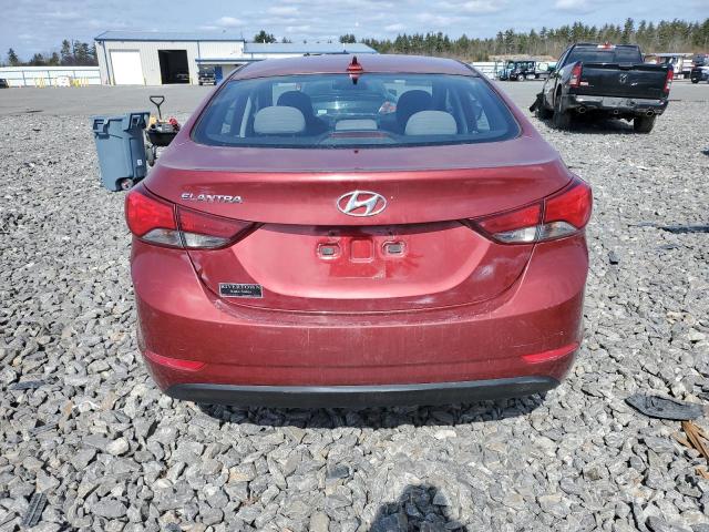 5NPDH4AE4GH770422 - 2016 HYUNDAI ELANTRA SE MAROON photo 6