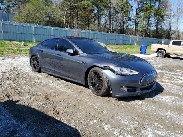 5YJSA1H19FFP72547 - 2015 TESLA MODEL S 85 GRAY photo 4