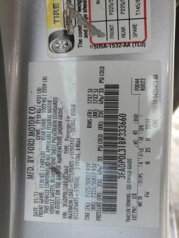 3FADP0L31BR333660 - 2011 FORD FUSION HYBRID GRAY photo 13