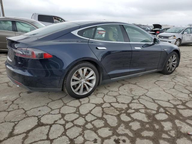 5YJSA1H17FFP78847 - 2015 TESLA MODEL S 85 BLUE photo 3