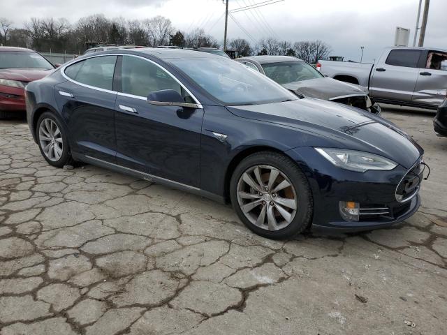 5YJSA1H17FFP78847 - 2015 TESLA MODEL S 85 BLUE photo 4