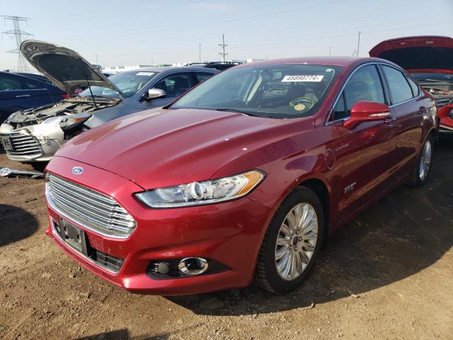 3FA6P0SU8ER199690 - 2014 FORD FUSION TITANIUM PHEV RED photo 1