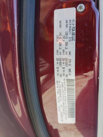 2C4RC1BG8HR540499 - 2017 CHRYSLER PACIFICA TOURING L 勃艮第红 照片 14