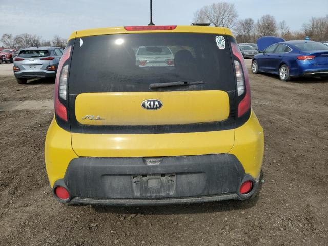 KNDJP3A53F7133959 - 2015 KIA SOUL + YELLOW photo 6