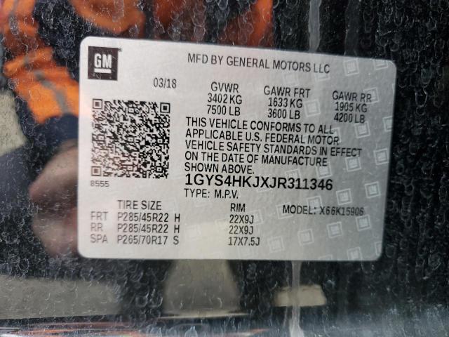 1GYS4HKJXJR311346 - 2018 CADILLAC ESCALADE ESV LUXURY BLACK photo 13