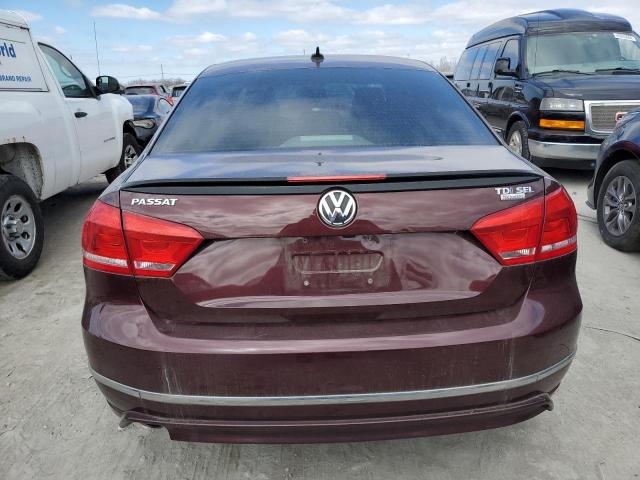 1VWCN7A3XEC083892 - 2014 VOLKSWAGEN PASSAT SEL BURGUNDY photo 6