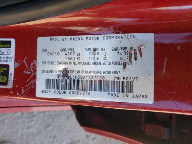 JM1BL1H58A1337128 - 2010 MAZDA 3 S RED photo 12