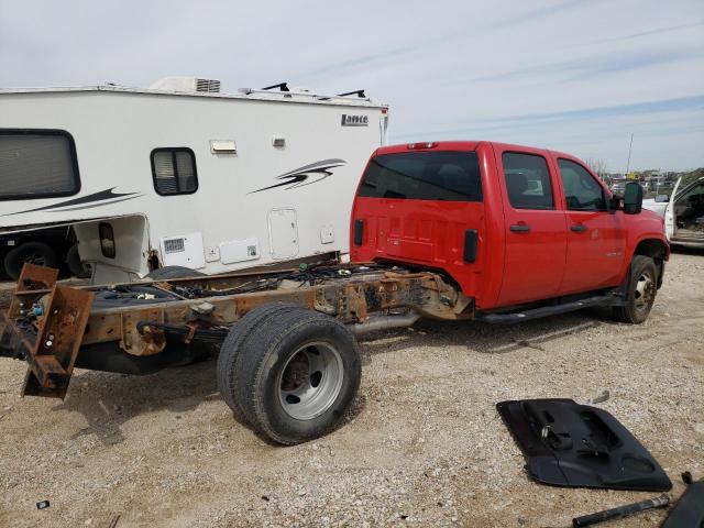 1GD412C87DF153436 - 2013 GMC SIERRA C3500 RED photo 3