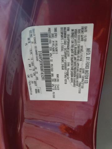 1FAHP3FN9AW165391 - 2010 FORD FOCUS SE RED photo 12