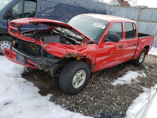 1B7GG2AN9YS602590 - 2000 DODGE DAKOTA QUAD RED photo 1