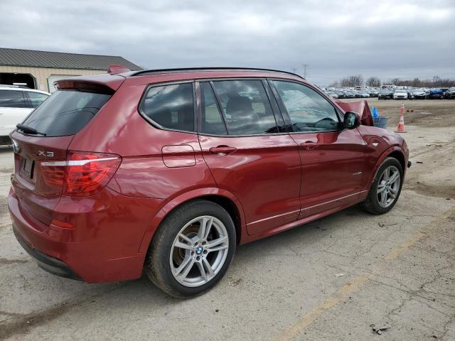 5UXWX9C56E0D20708 - 2014 BMW X3 XDRIVE28I RED photo 3