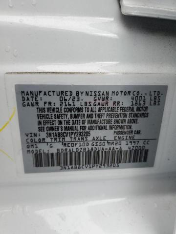 3N1AB8CV1PY293205 - 2023 NISSAN SENTRA SV WHITE photo 12