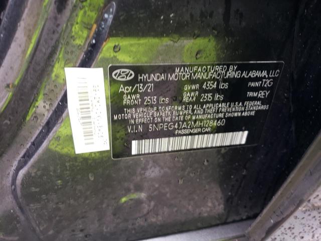 5NPEG4JA2MH128460 - 2021 HYUNDAI SONATA SE GRAY photo 12