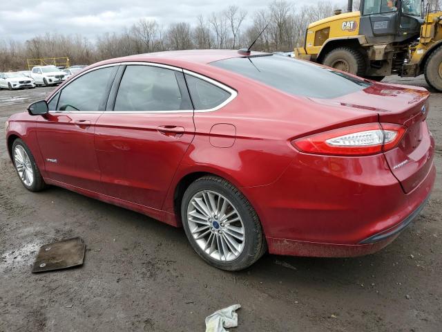 3FA6P0LU0ER205528 - 2014 FORD FUSION SE HYBRID BURGUNDY photo 2