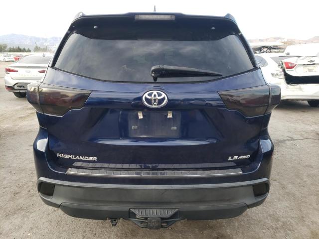 5TDBKRFH4GS246612 - 2016 TOYOTA HIGHLANDER LE BLUE photo 6