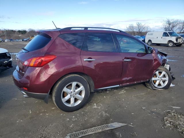 JN8AZ18W99W142399 - 2009 NISSAN MURANO S MAROON photo 3