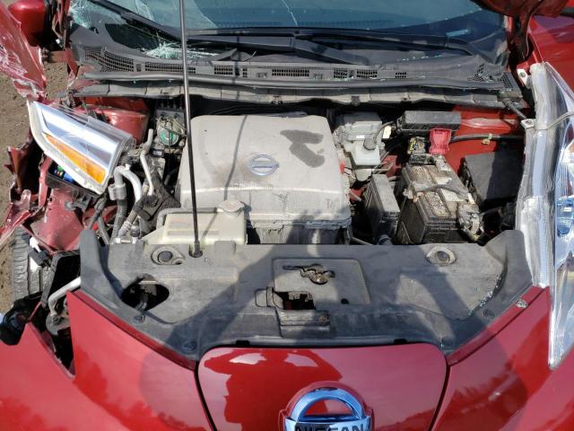 1N4AZ0CP1DC425806 - 2013 NISSAN LEAF S RED photo 11