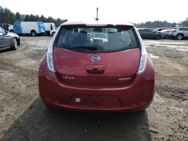 1N4AZ0CP1DC425806 - 2013 NISSAN LEAF S RED photo 6