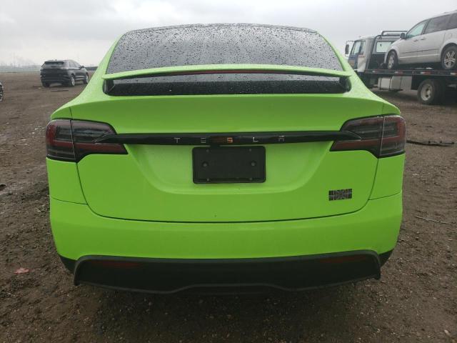 7SAXCBE65PF401279 - 2023 TESLA MODEL X GREEN photo 6