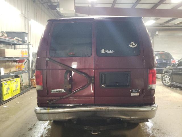 1FDNE24L57DB08281 - 2007 FORD ECONOLINE E250 VAN MAROON photo 6