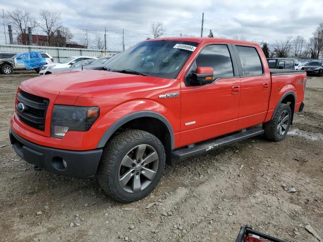 1FTFW1ET0DFD42360 - 2013 FORD F150 SUPERCREW RED photo 1