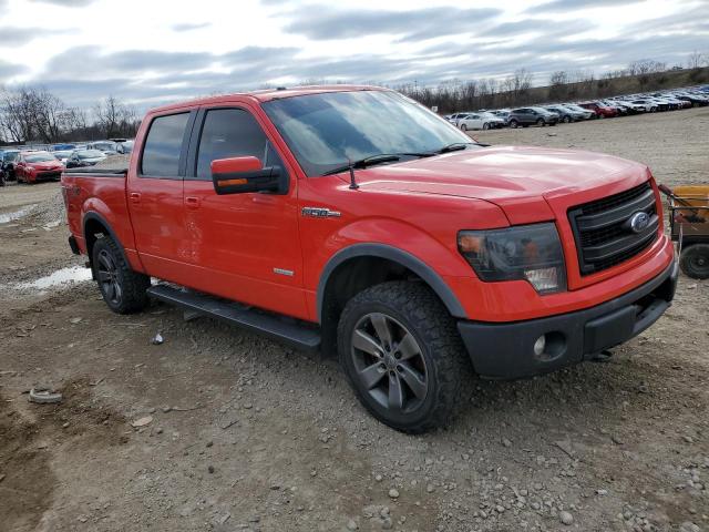 1FTFW1ET0DFD42360 - 2013 FORD F150 SUPERCREW RED photo 4