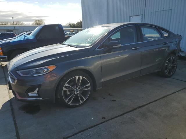 3FA6P0D96KR184528 - 2019 FORD FUSION TITANIUM GRAY photo 1