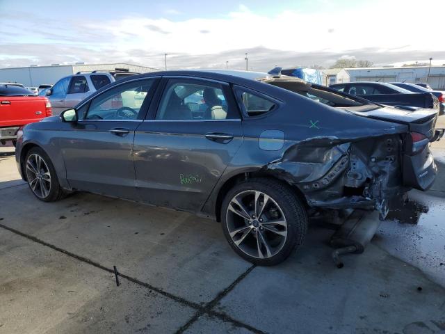 3FA6P0D96KR184528 - 2019 FORD FUSION TITANIUM GRAY photo 2