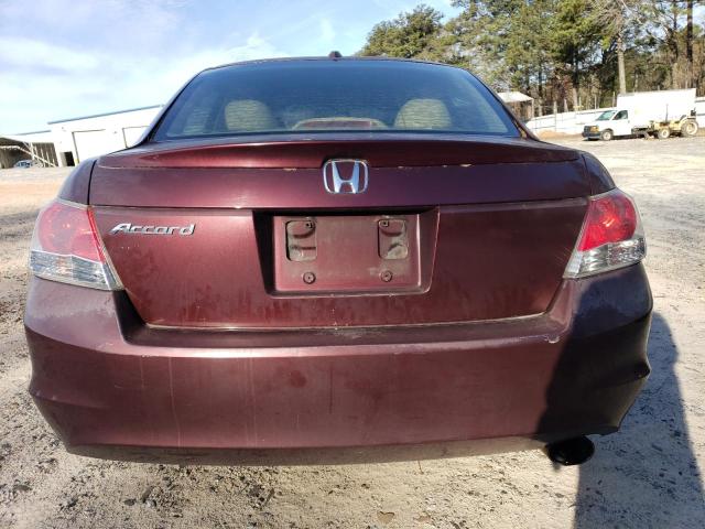 JHMCP26818C007436 - 2008 HONDA ACCORD EXL BURGUNDY photo 6