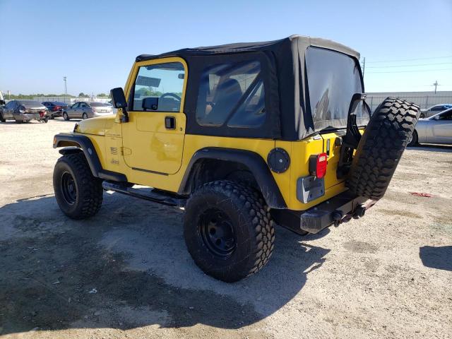 1J4FA49S71P342468 - 2001 JEEP WRANGLER / SPORT YELLOW photo 2